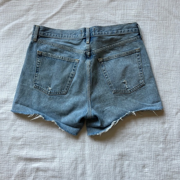 Agolde Parker Long Shorts in Allure - Picture 2 of 5